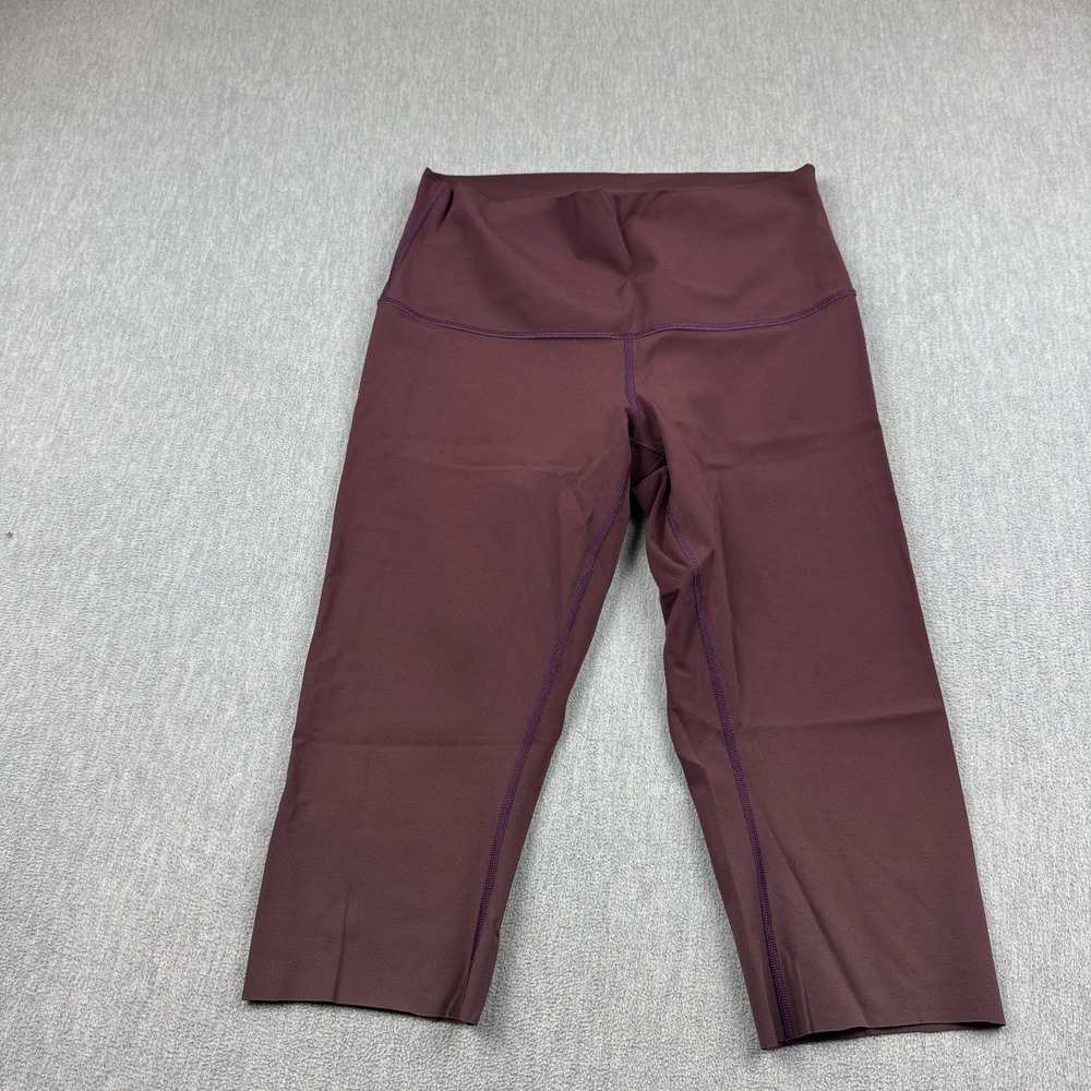 Lululemon Womens Leggings 10 Red Align Crop Capri Athletic Yoga Workout Gym 17"